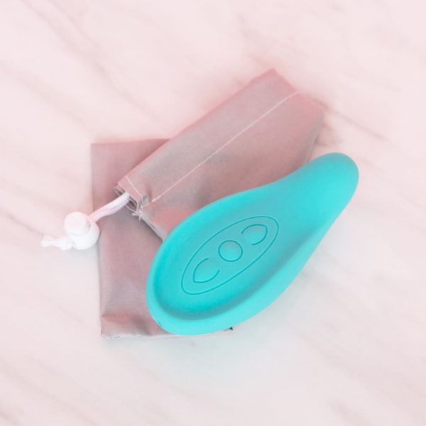 lavie lactation massager in teal with pouch